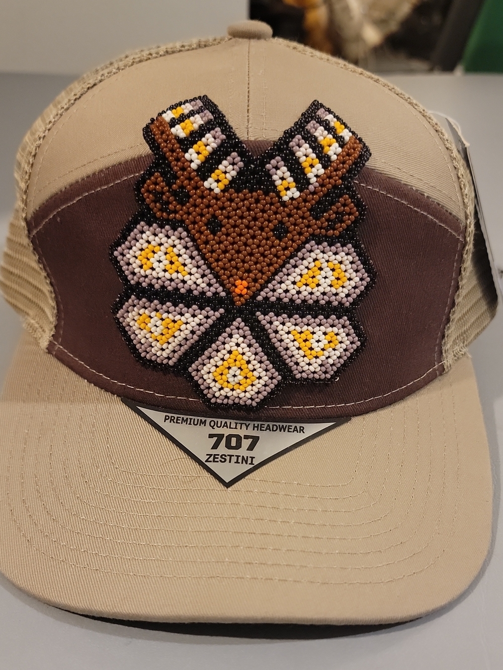 NWT Authentic Huichol Beaded 707 Zestini Snapback